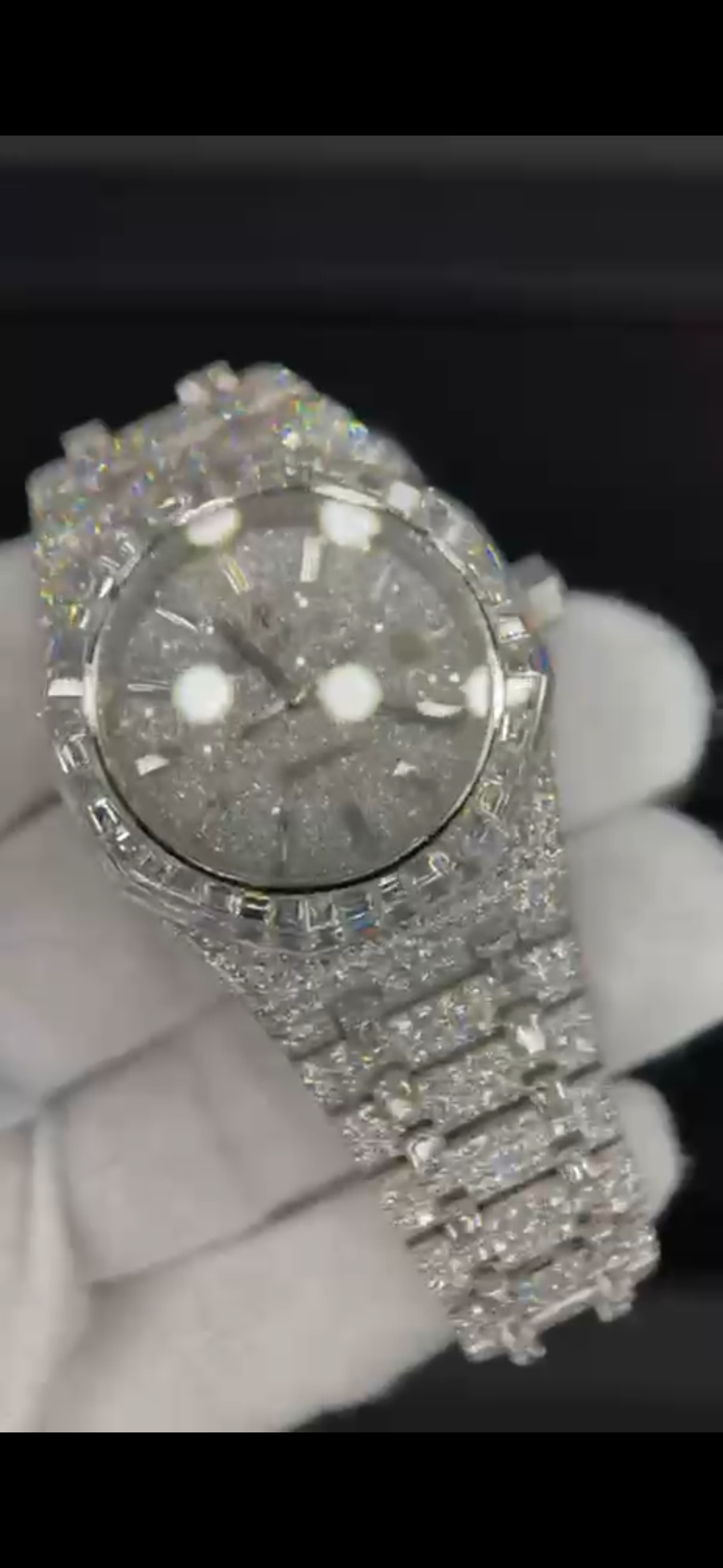 Fully Iced Baguette Watch