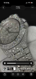 Fully Iced Baguette Watch