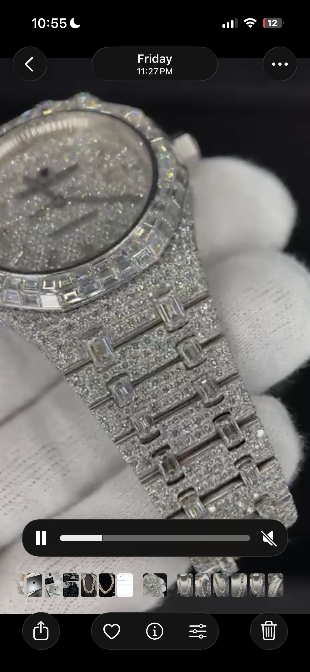 Fully Iced Baguette Watch