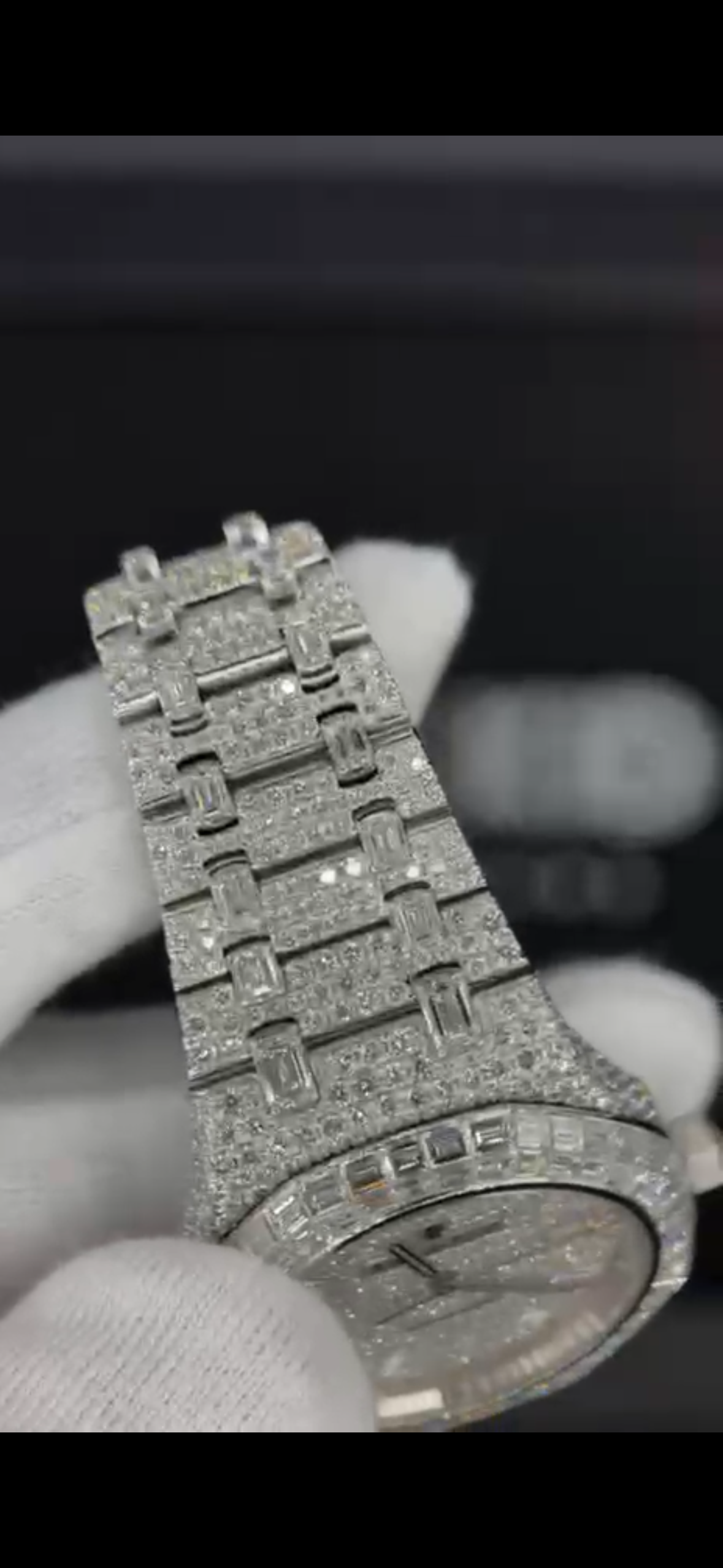 Fully Iced Baguette Watch