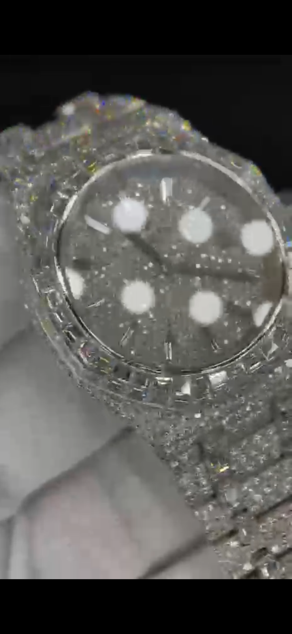 Fully Iced Baguette Watch