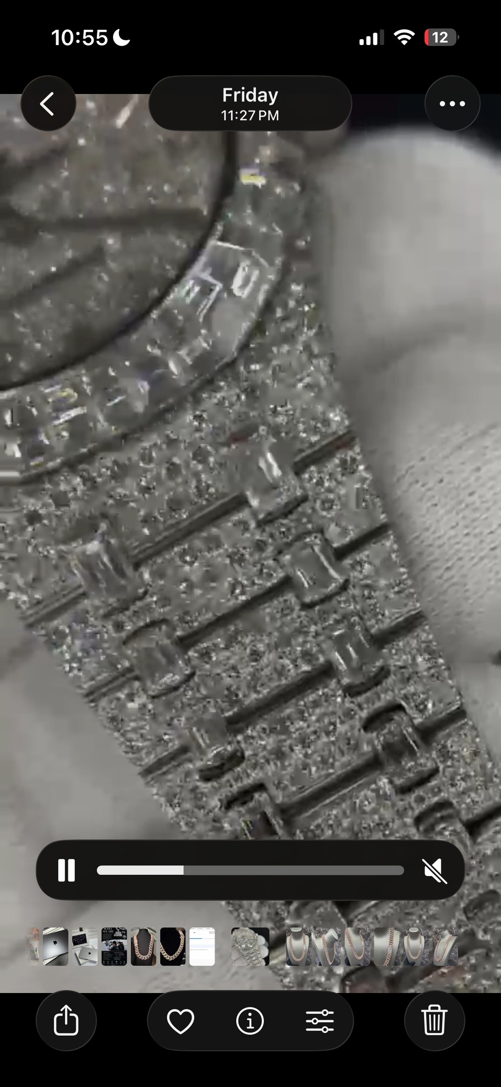 Fully Iced Baguette Watch