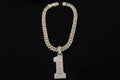 Gold Cuban chain + Pendant set