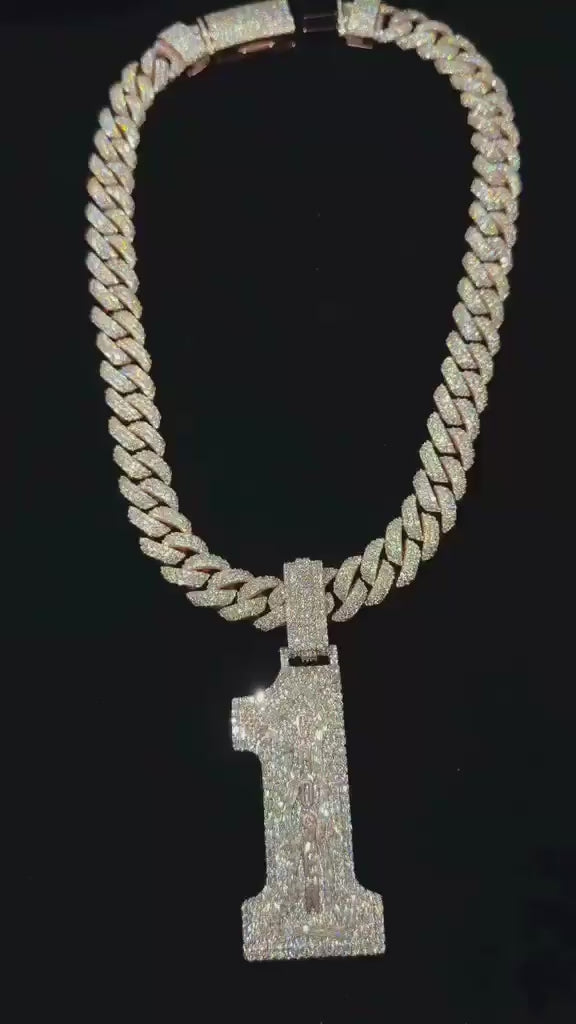Gold Cuban chain + Pendant set