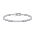 Signature Tennis Bracelet in rhodium-plated sterling silver