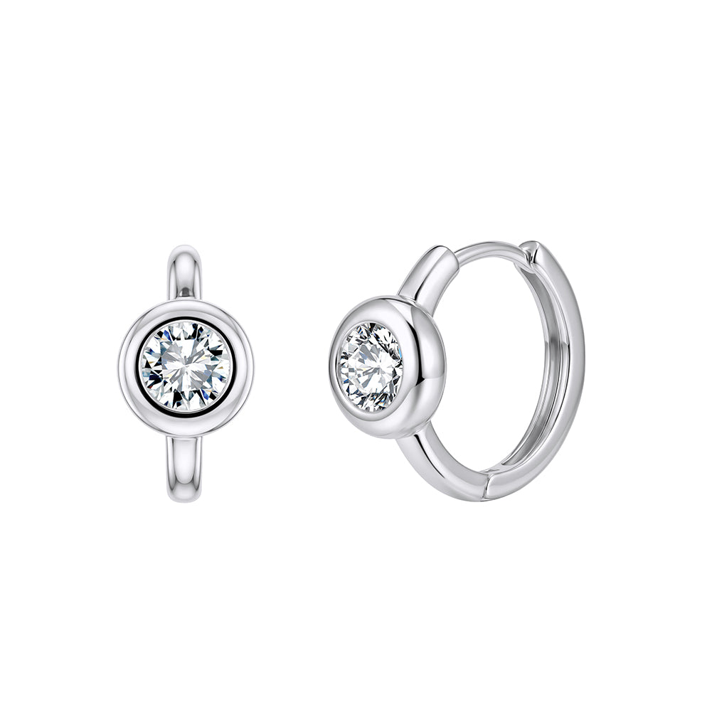 Bezel Drop Earrings